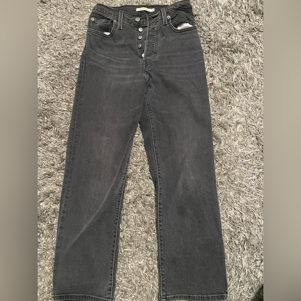 black washed ribcage levis